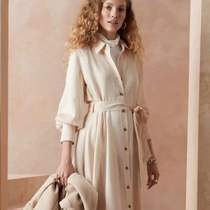 MIDI shirt dress banana republic